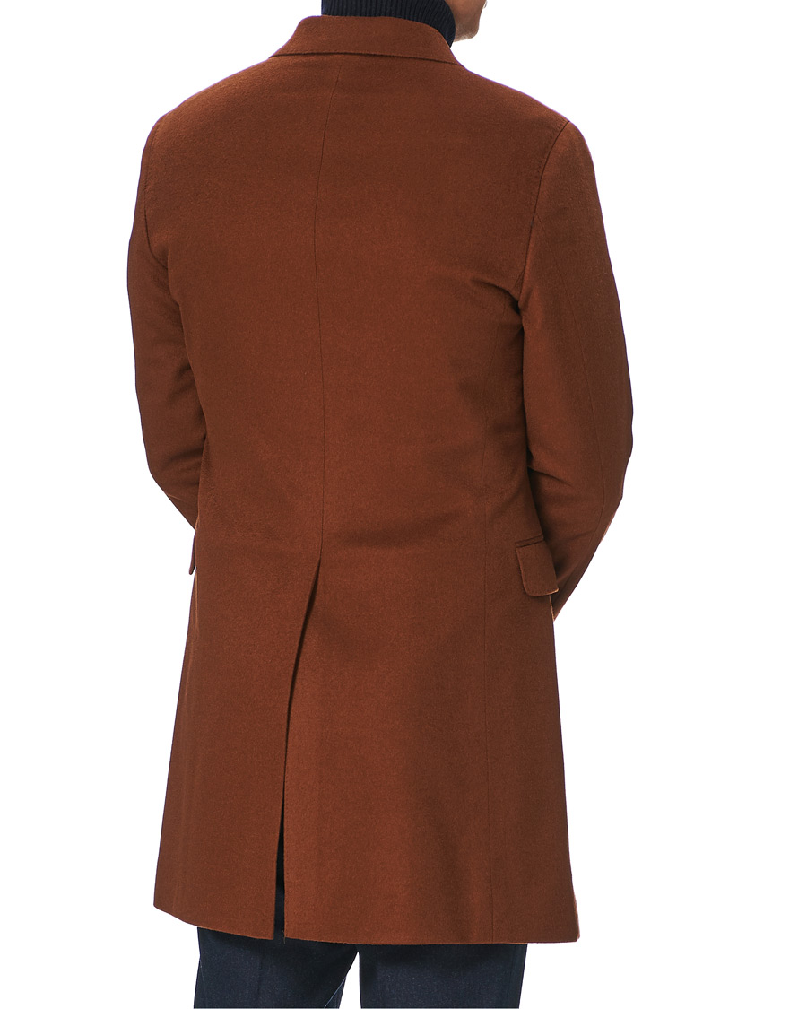 Herr | Jackor | Oscar Jacobson | Sebastian Double Breasted Cashmere Coat Camel