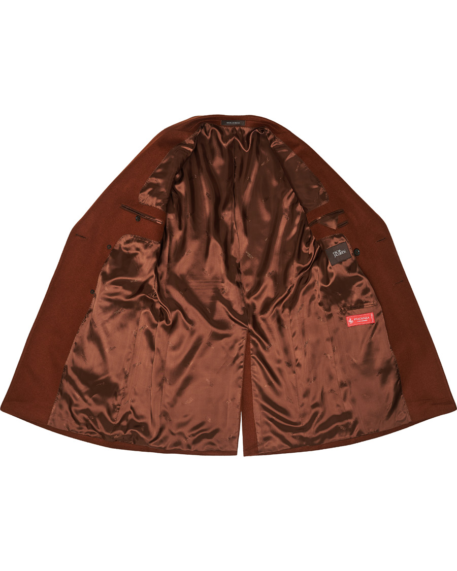 Herr | Jackor | Oscar Jacobson | Sebastian Double Breasted Cashmere Coat Camel