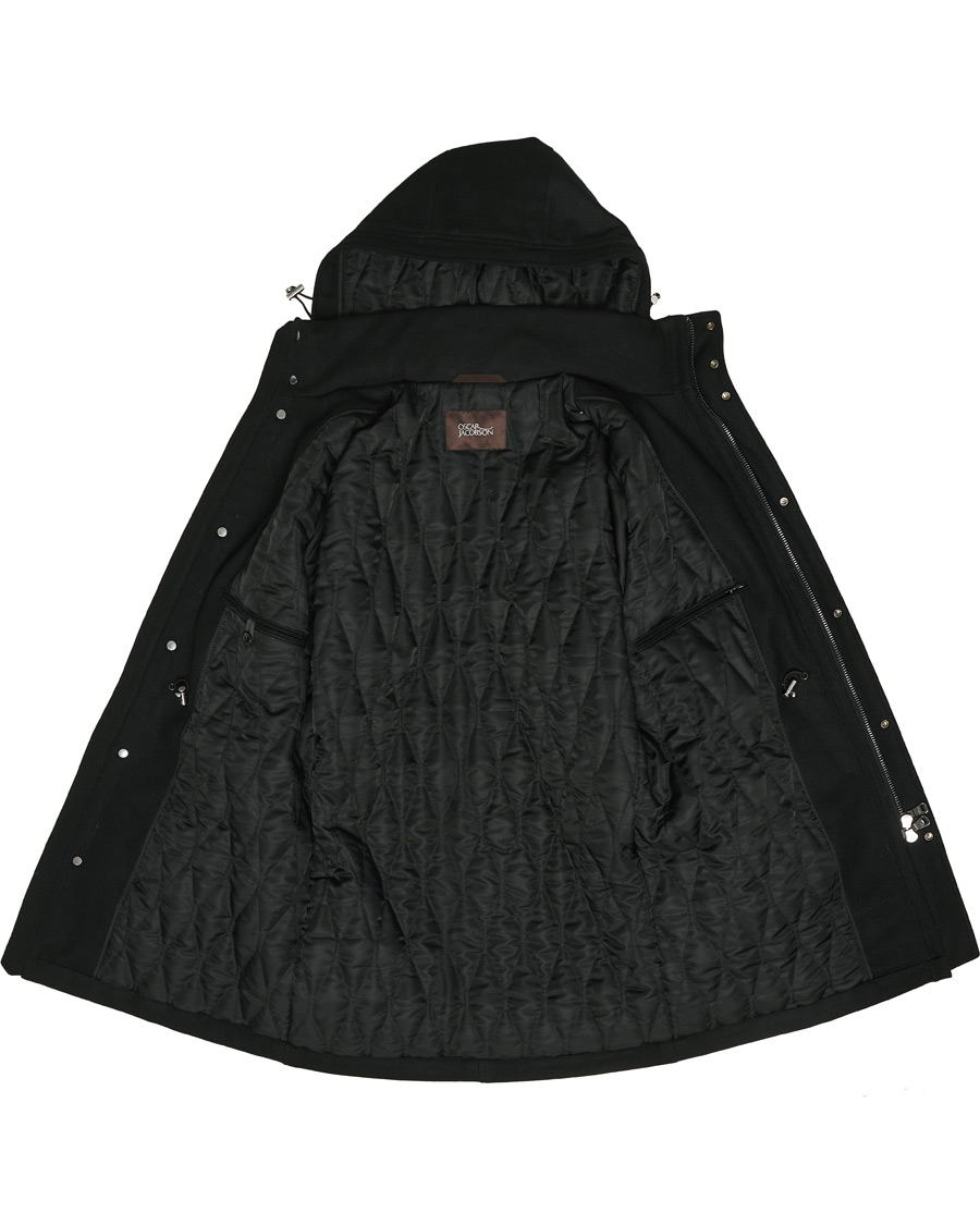 Herr | Jackor | Oscar Jacobson | Dammond Padded Wool Parka Black