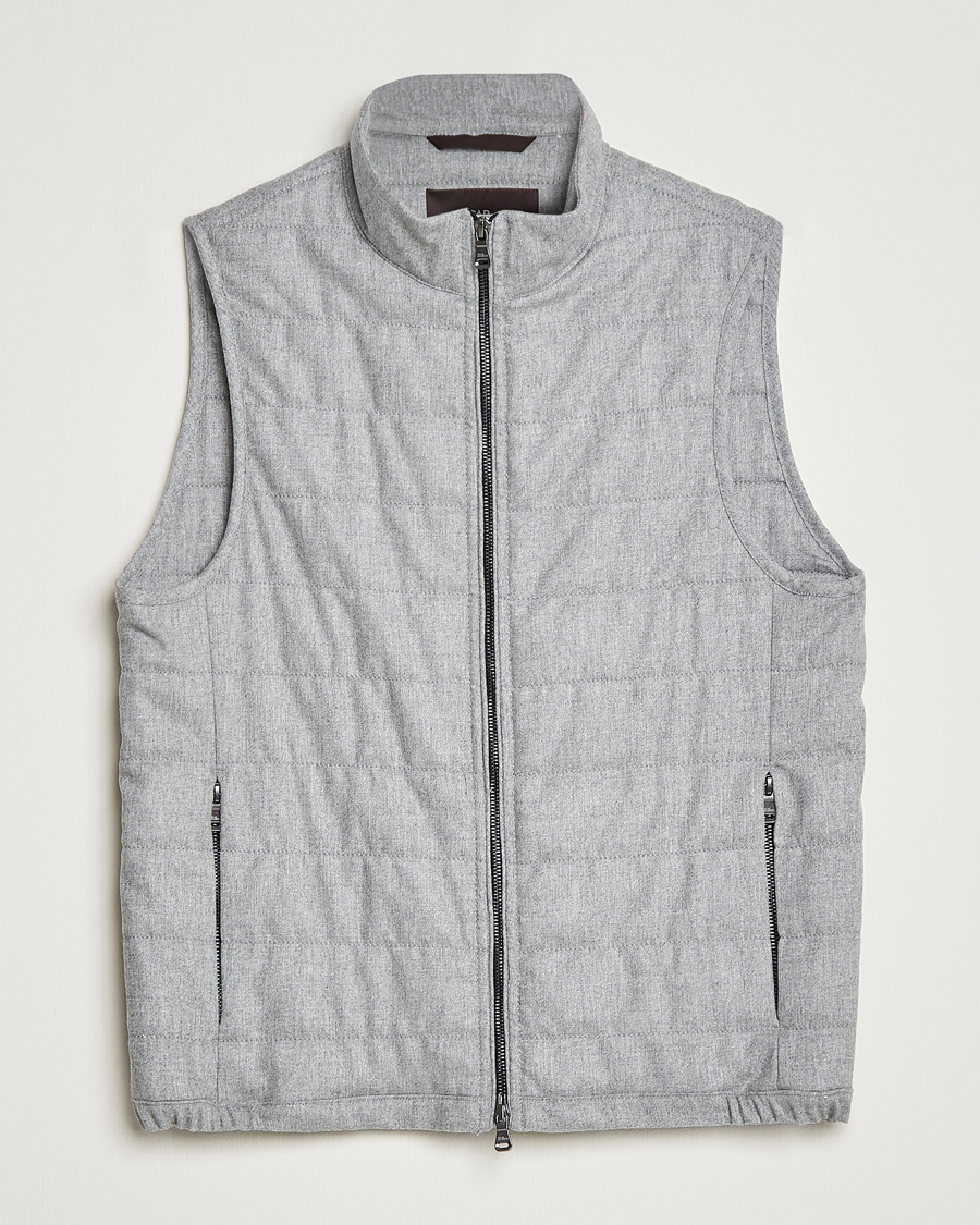 Herr | Jackor | Oscar Jacobson | Liner EVO Flannel Waistcoat Light Grey