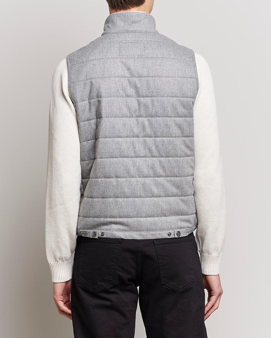 Herr | Jackor | Oscar Jacobson | Liner EVO Flannel Waistcoat Light Grey