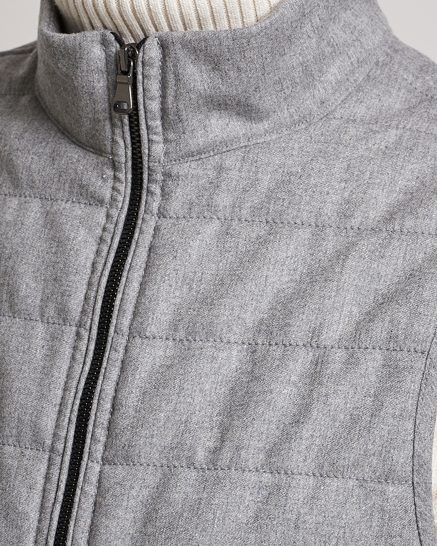 Herr | Jackor | Oscar Jacobson | Liner EVO Flannel Waistcoat Light Grey