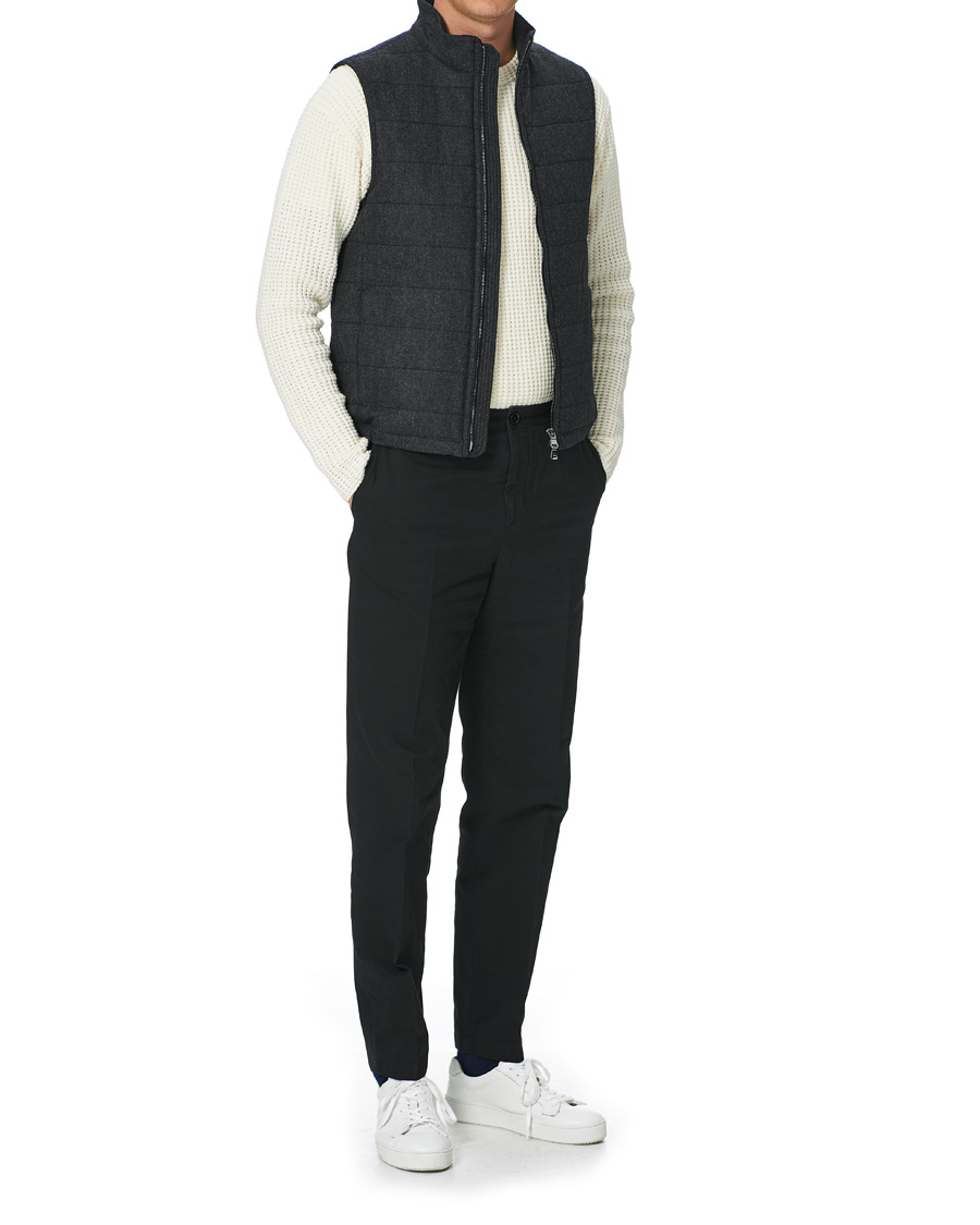 Herr | Jackor | Oscar Jacobson | Liner EVO Flannel Waistcoat Charcoal