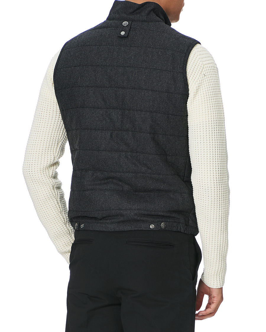 Herr | Jackor | Oscar Jacobson | Liner EVO Flannel Waistcoat Charcoal