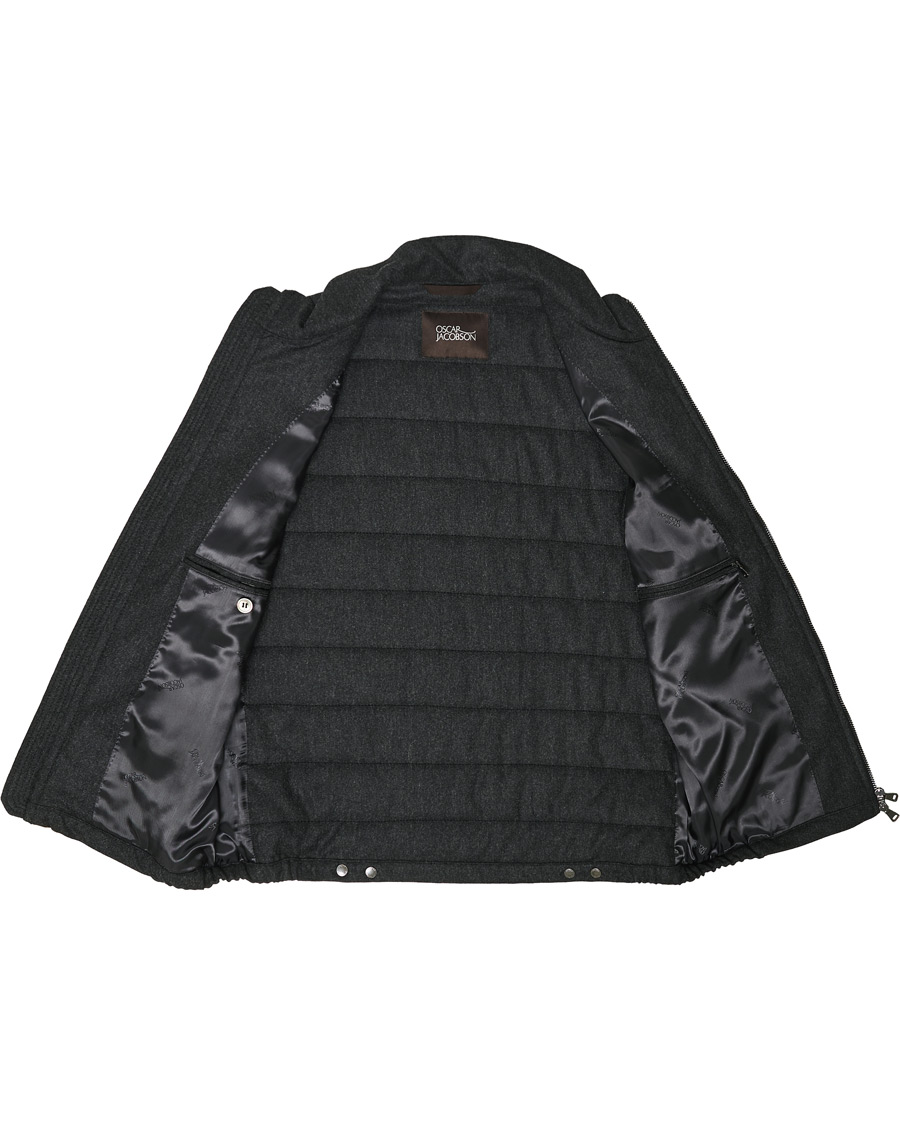 Herr | Jackor | Oscar Jacobson | Liner EVO Flannel Waistcoat Charcoal