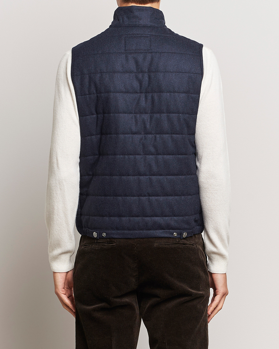 Herr | Jackor | Oscar Jacobson | Liner EVO Flannel Waistcoat Navy