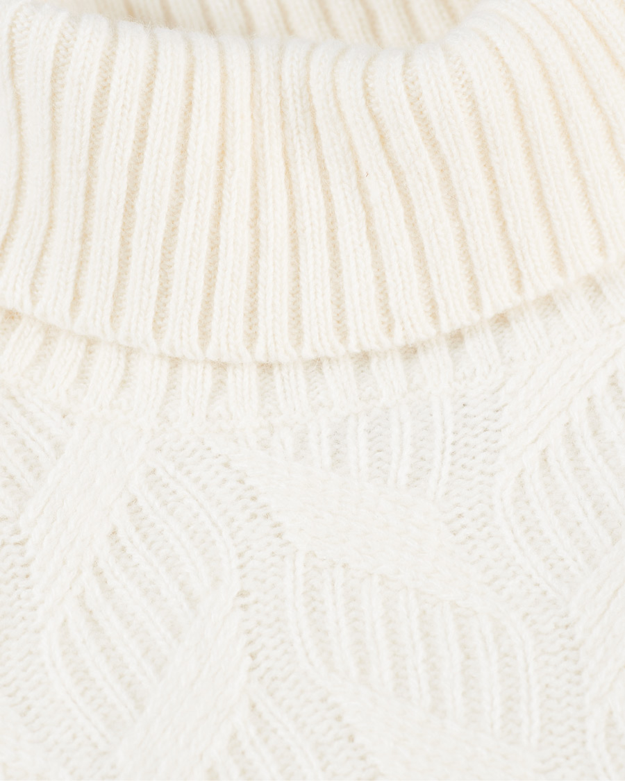 Herr | Tröjor | Oscar Jacobson | Samir Wool/Cashmere Cable Rollneck Creme