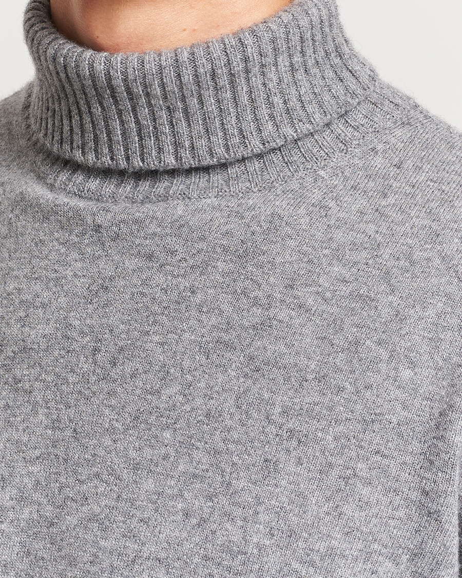 Herr | Tröjor | Oscar Jacobson | Salim Wool/Cashmere Rollneck Light Grey