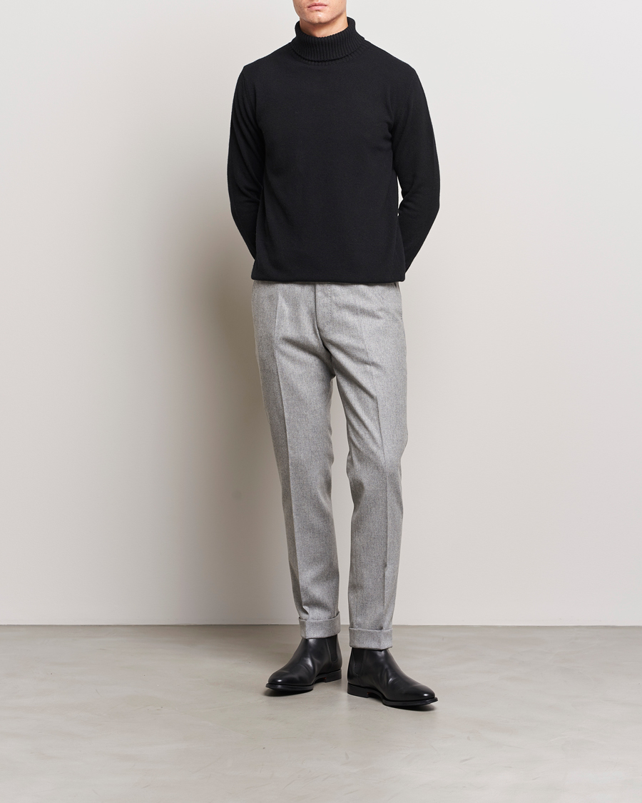 Herr | Tröjor | Oscar Jacobson | Salim Wool/Cashmere Rollneck Black