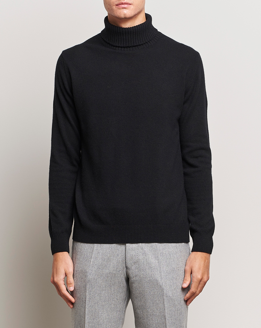Herr | Tröjor | Oscar Jacobson | Salim Wool/Cashmere Rollneck Black