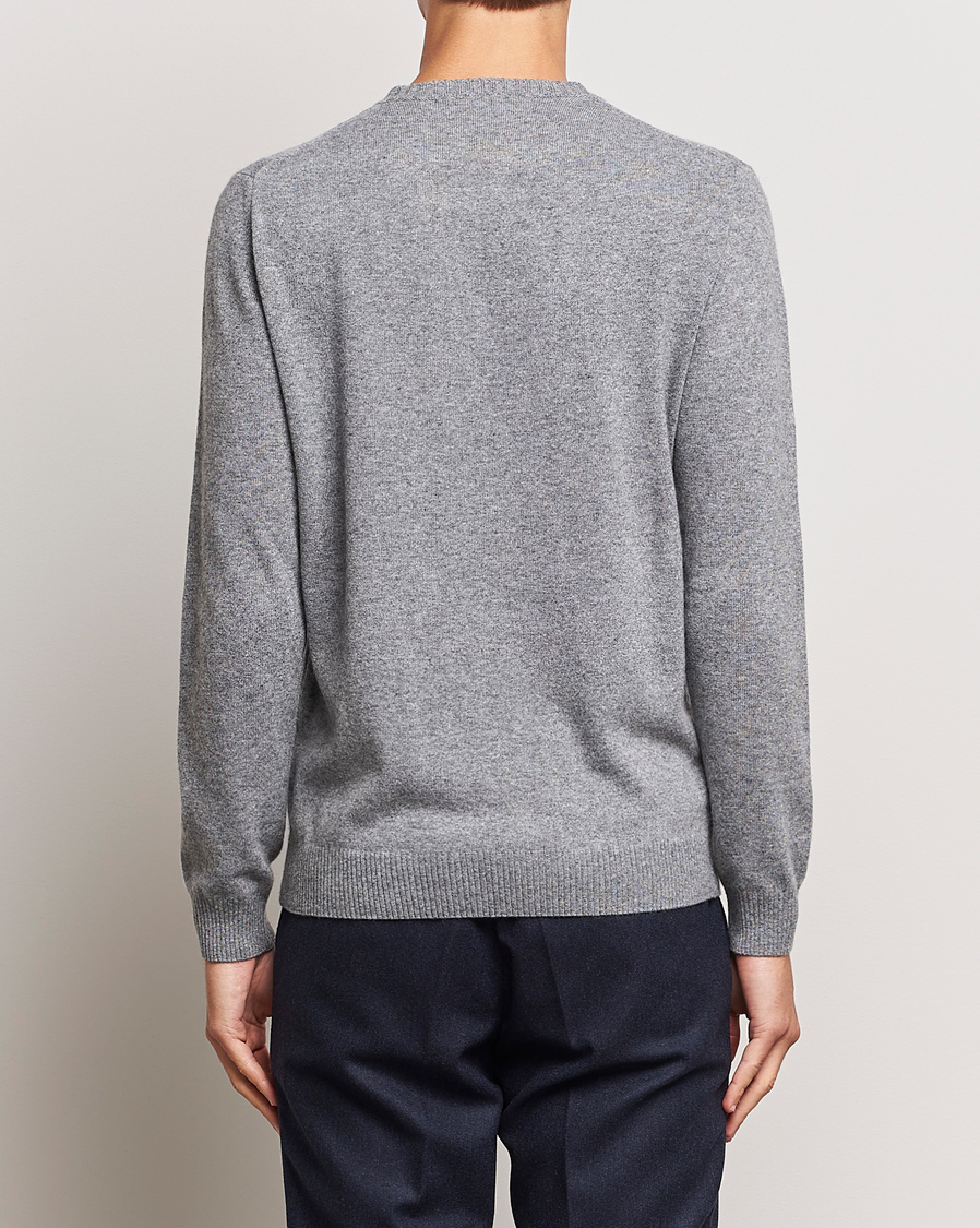 Herr | Tröjor | Oscar Jacobson | Valter Wool/Cashmere Round Neck Light Grey