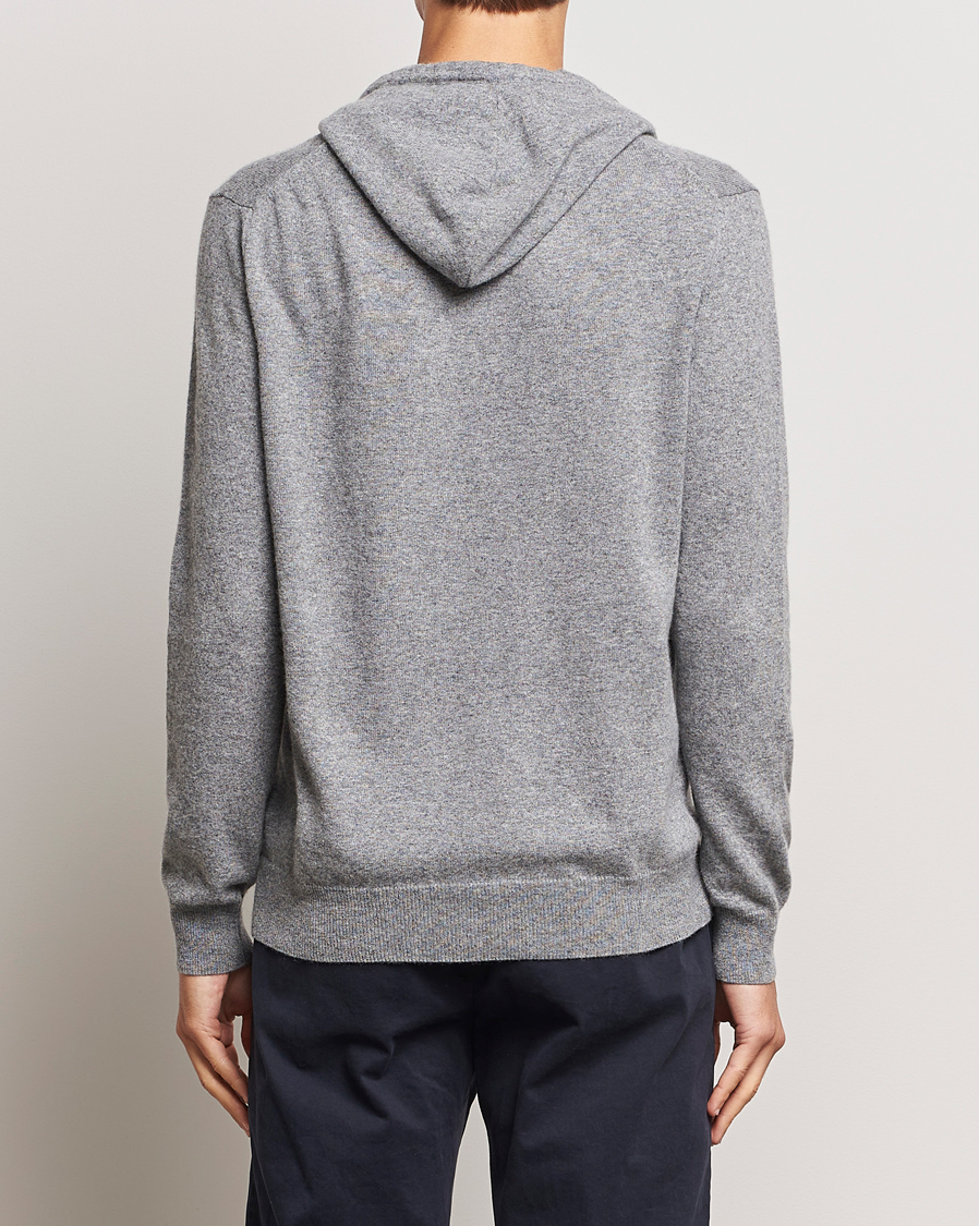 Herr | Tröjor | Oscar Jacobson | Pascal Wool/Cashmere Hoodie Light Grey