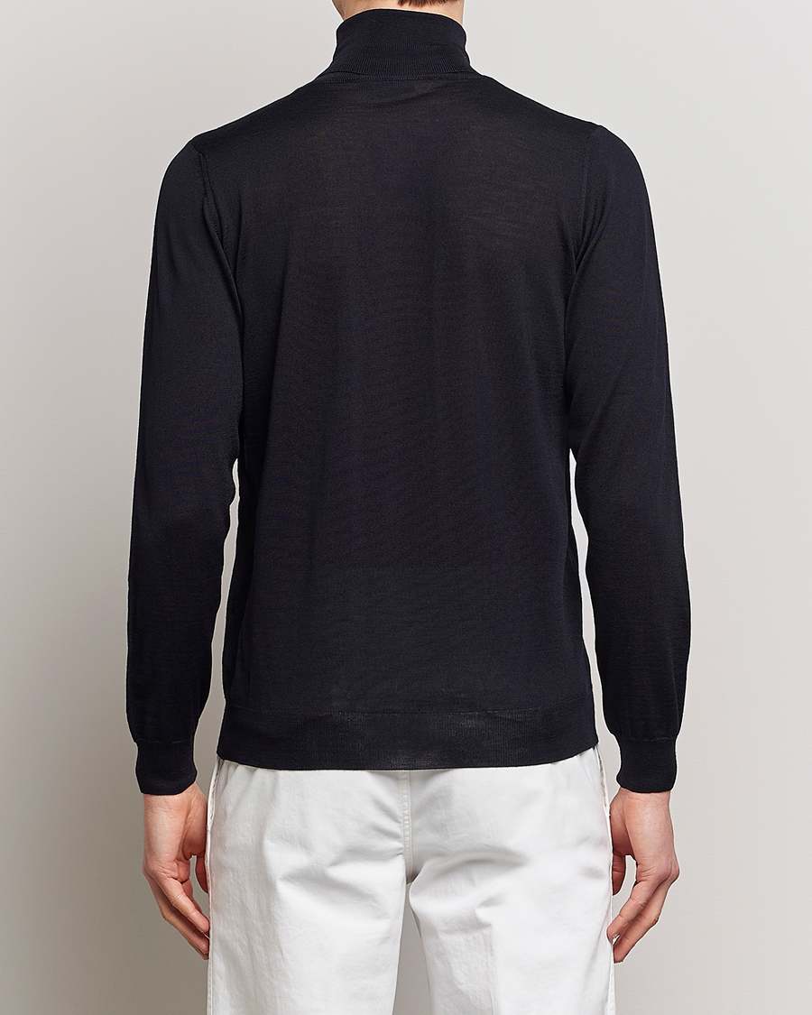Herr | Tröjor | Oscar Jacobson | Cole Extra Fine Merino Rollneck Navy