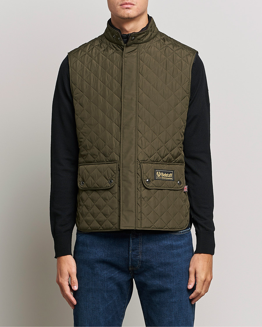 Herr | Best of British | Belstaff | Waistcoat Quilted Faded Olive