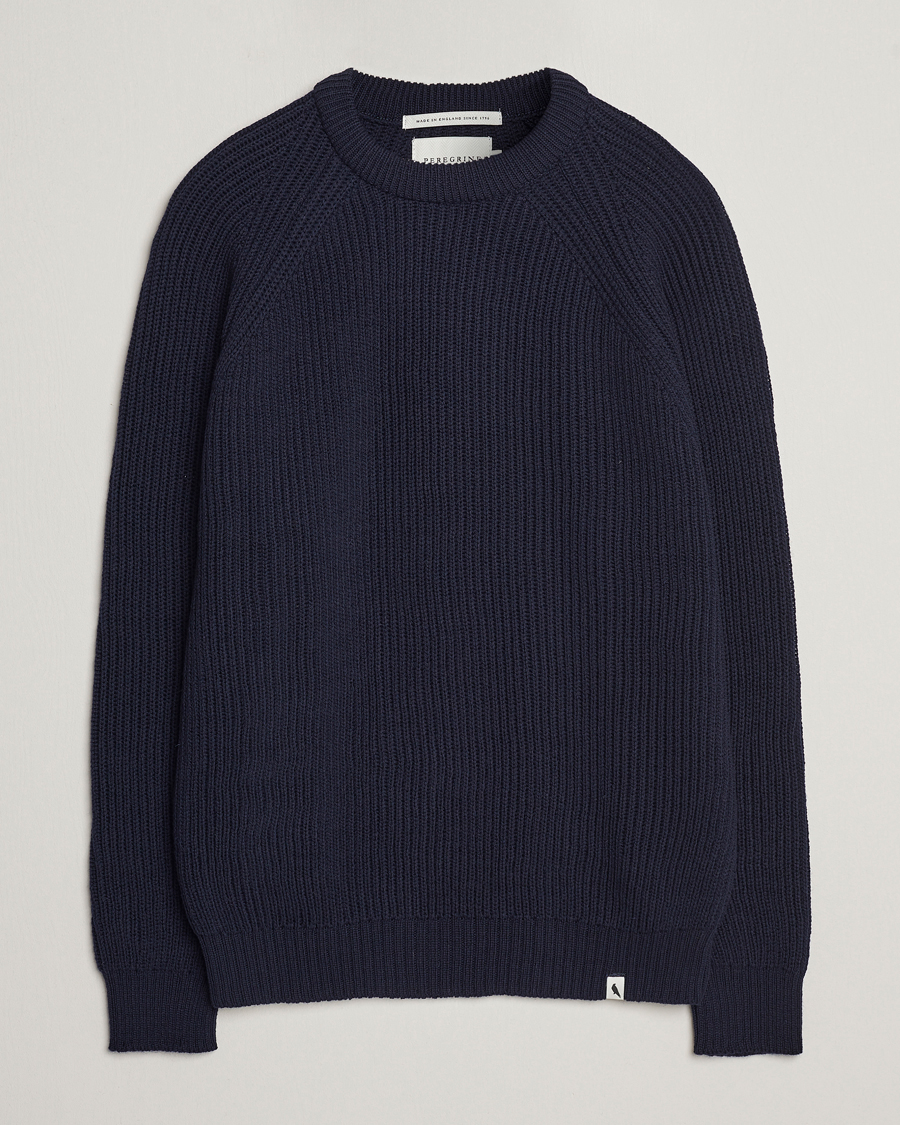 Herr |  | Peregrine | Ford Knitted Wool Jumper Navy