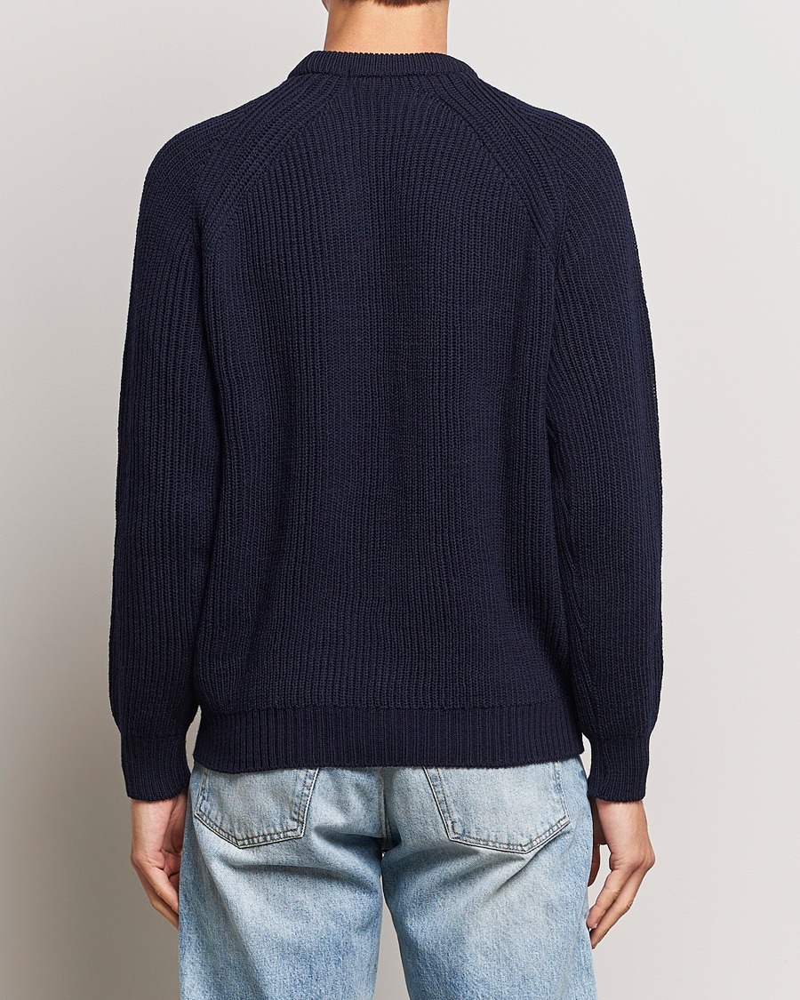 Herr | Tröjor | Peregrine | Ford Knitted Wool Jumper Navy