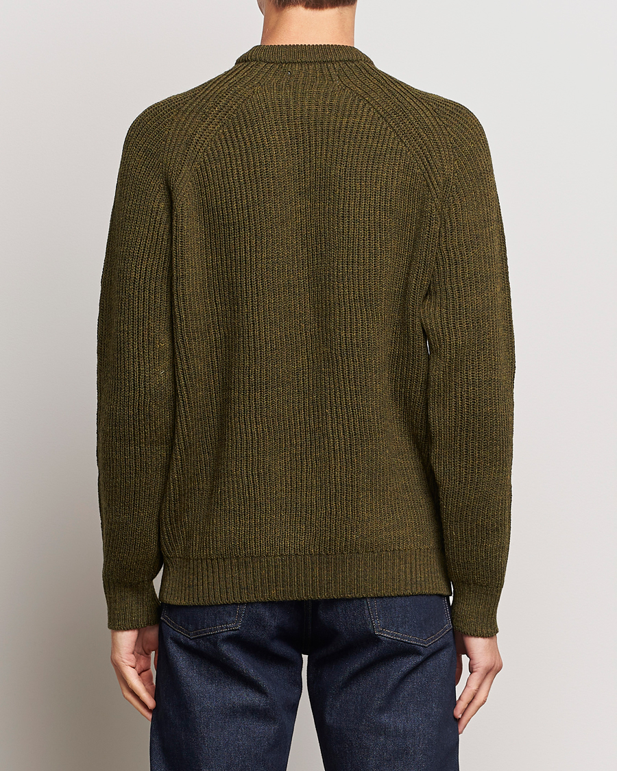 Herr | Tröjor | Peregrine | Ford Knitted Wool Jumper Olive