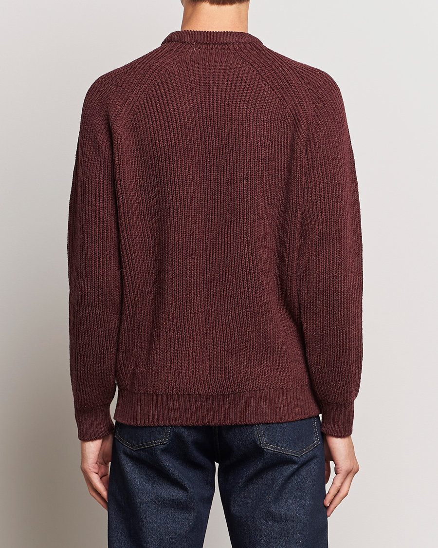 Herr | Tröjor | Peregrine | Ford Knitted Wool Jumper Shiraz