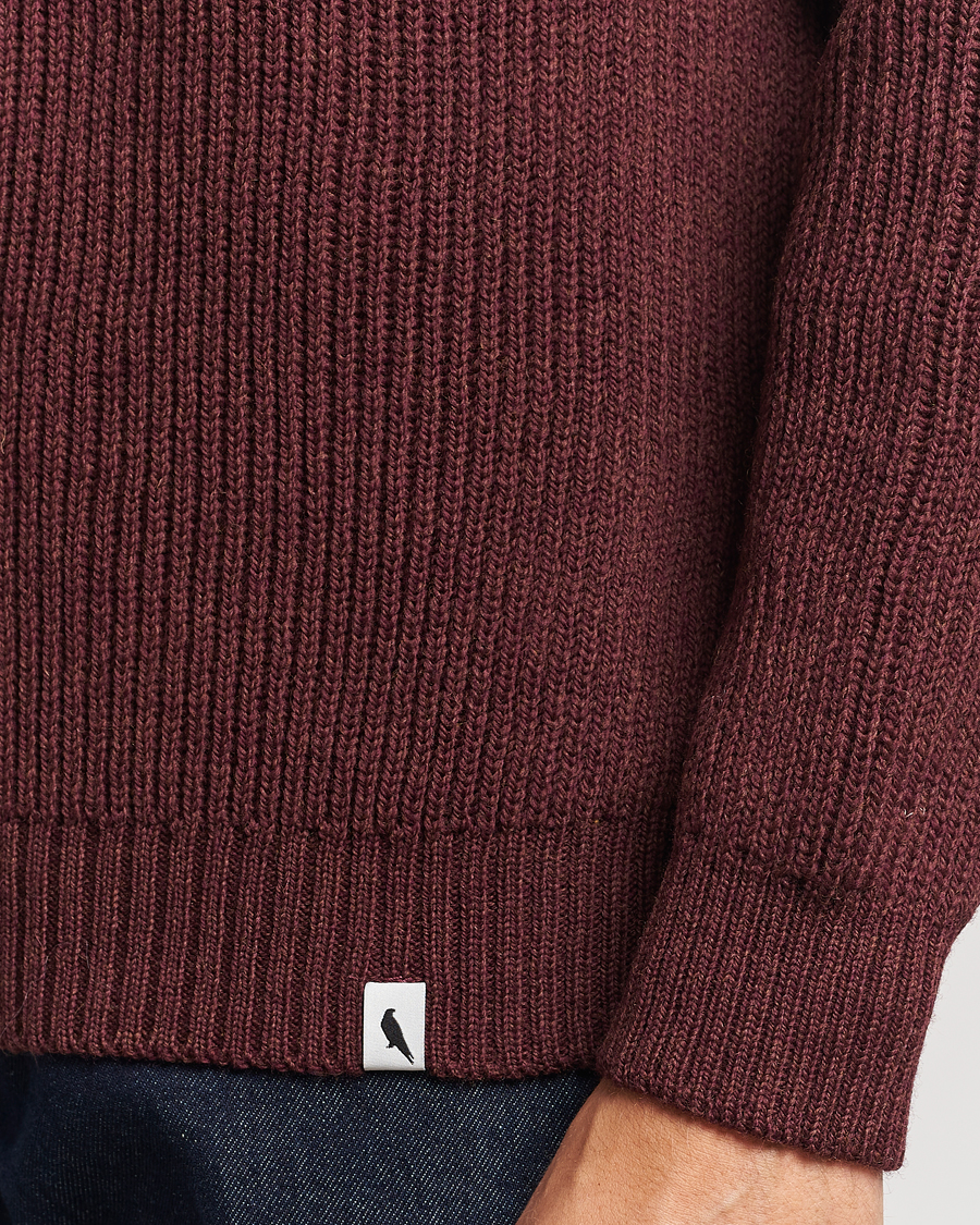 Herr | Tröjor | Peregrine | Ford Knitted Wool Jumper Shiraz