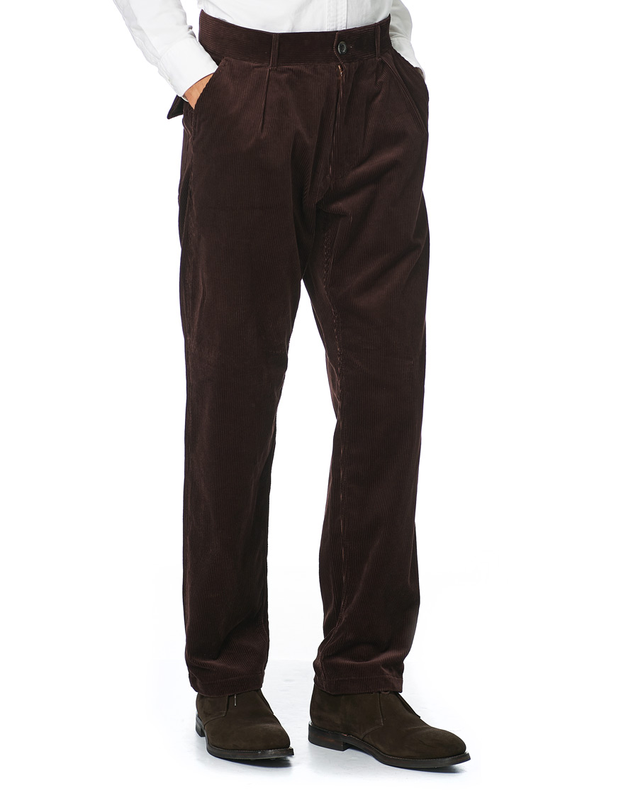 Herr | Byxor | Private White V.C. | Pocket Corduroy Trousers Chocolate