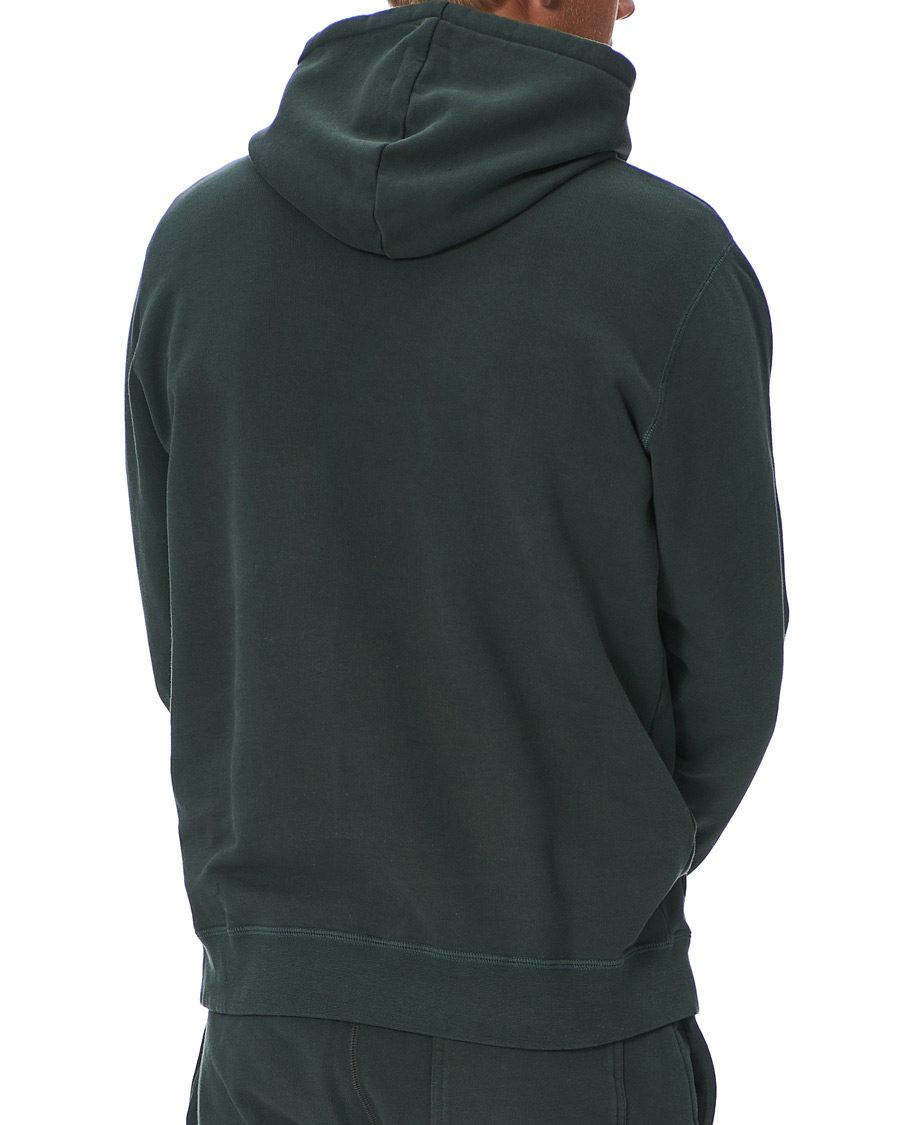 Herr | Tröjor | Sunspel | Loopback Hoodie Forest Green