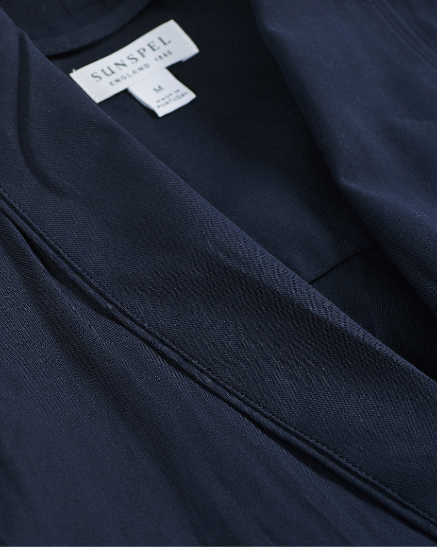 Herr | Pyjamas & Morgonrockar | Sunspel | Cotton Robe Navy