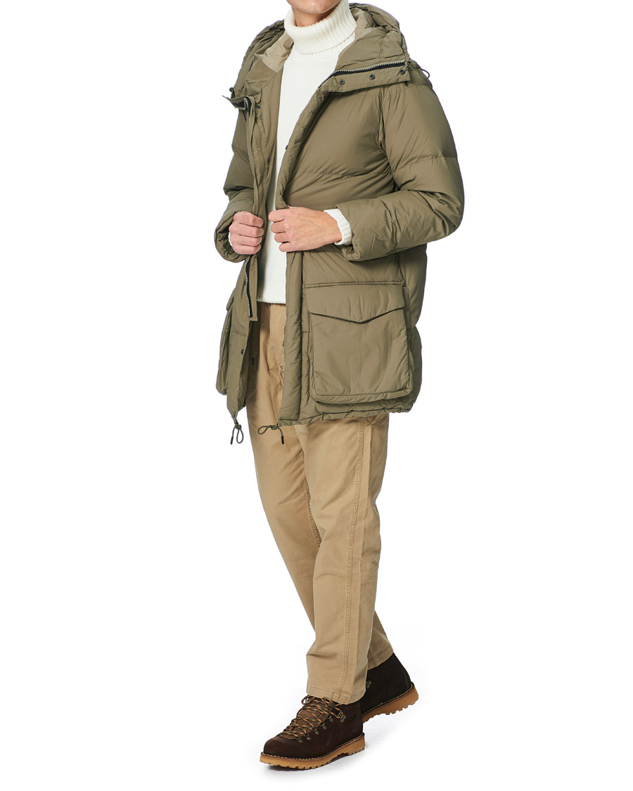 Herr | Jackor | Snow Peak | Recycled Nylon Ripstop Down Coat Beige