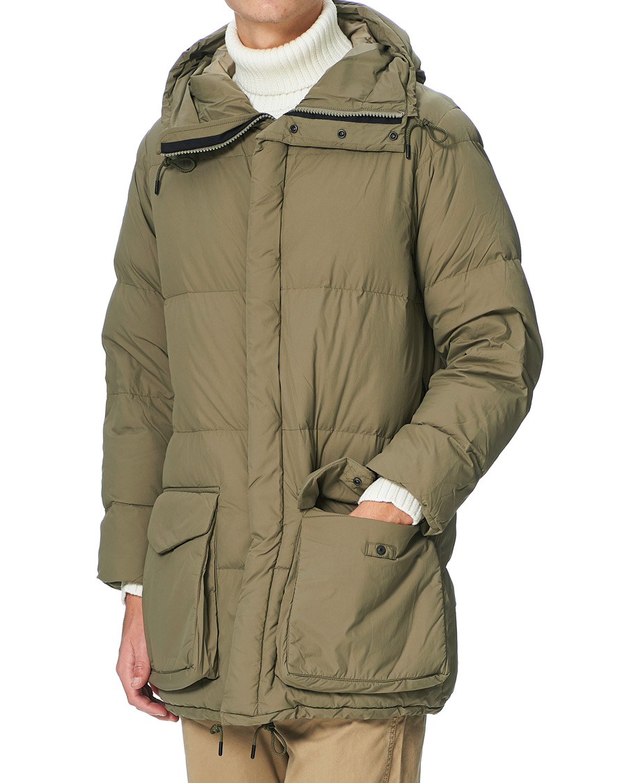 Herr | Jackor | Snow Peak | Recycled Nylon Ripstop Down Coat Beige