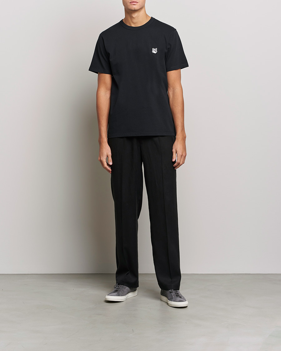 Herr | T-Shirts | Maison Kitsuné | Grey Fox Head Tee Black