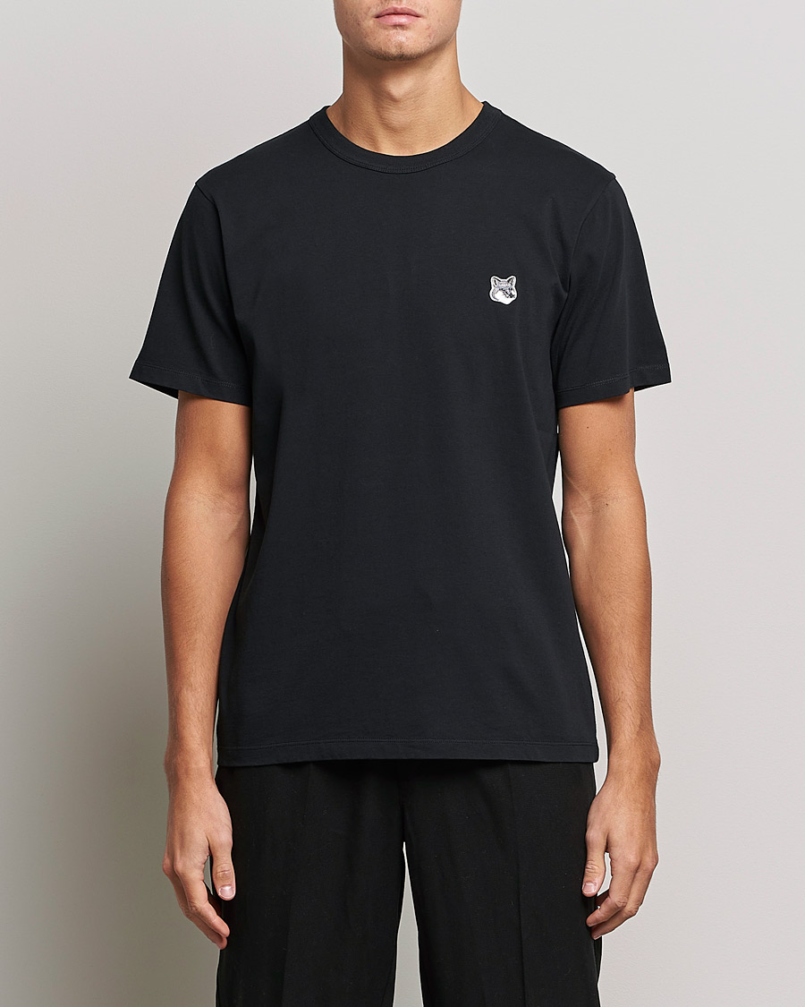 Herr | T-Shirts | Maison Kitsuné | Grey Fox Head Tee Black
