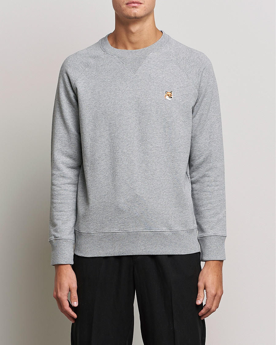 Herr | Avdelningar | Maison Kitsuné | Fox Head Sweatshirt Grey Melange