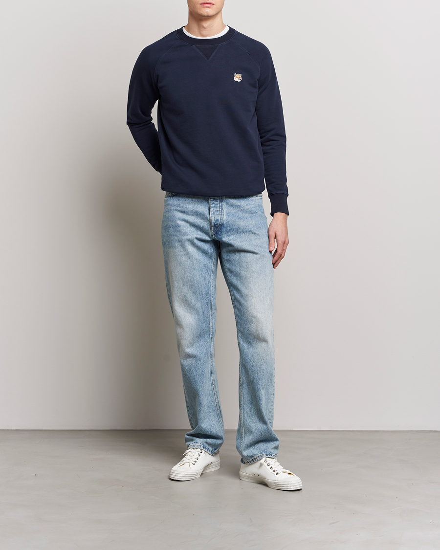 Herr | Tröjor | Maison Kitsuné | Fox Head Sweatshirt Navy