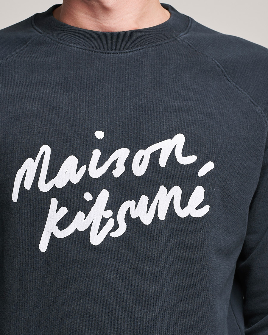 Herr | Tröjor | Maison Kitsuné | Handwriting Sweatshirt Anthracite