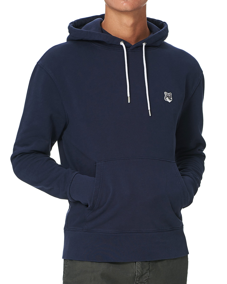 Herr | Tröjor | Maison Kitsuné | Grey Fox Head Hoodie Navy