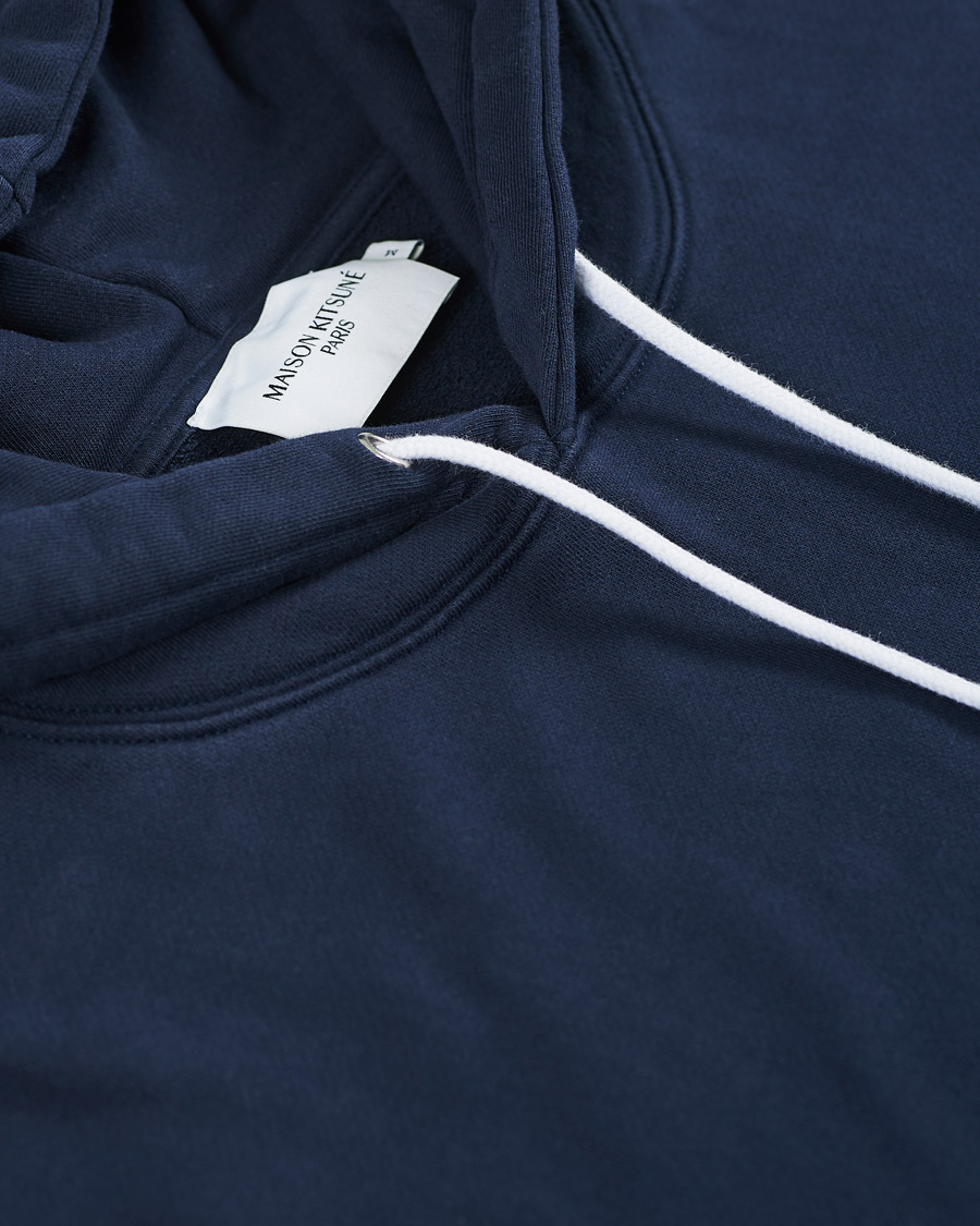 Herr | Tröjor | Maison Kitsuné | Grey Fox Head Hoodie Navy