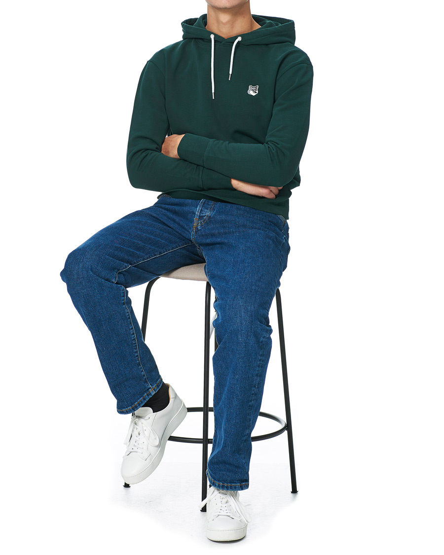 Herr | Tröjor | Maison Kitsuné | Grey Fox Head Hoodie Dark Green