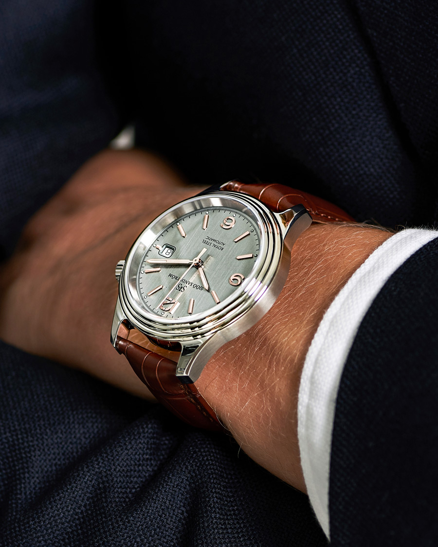 Herr | Sjöö Sandström Royal Steel Classic 41mm Grey and Brown Alligator | Sjöö Sandström | Royal Steel Classic 41mm Grey and Brown Alligator