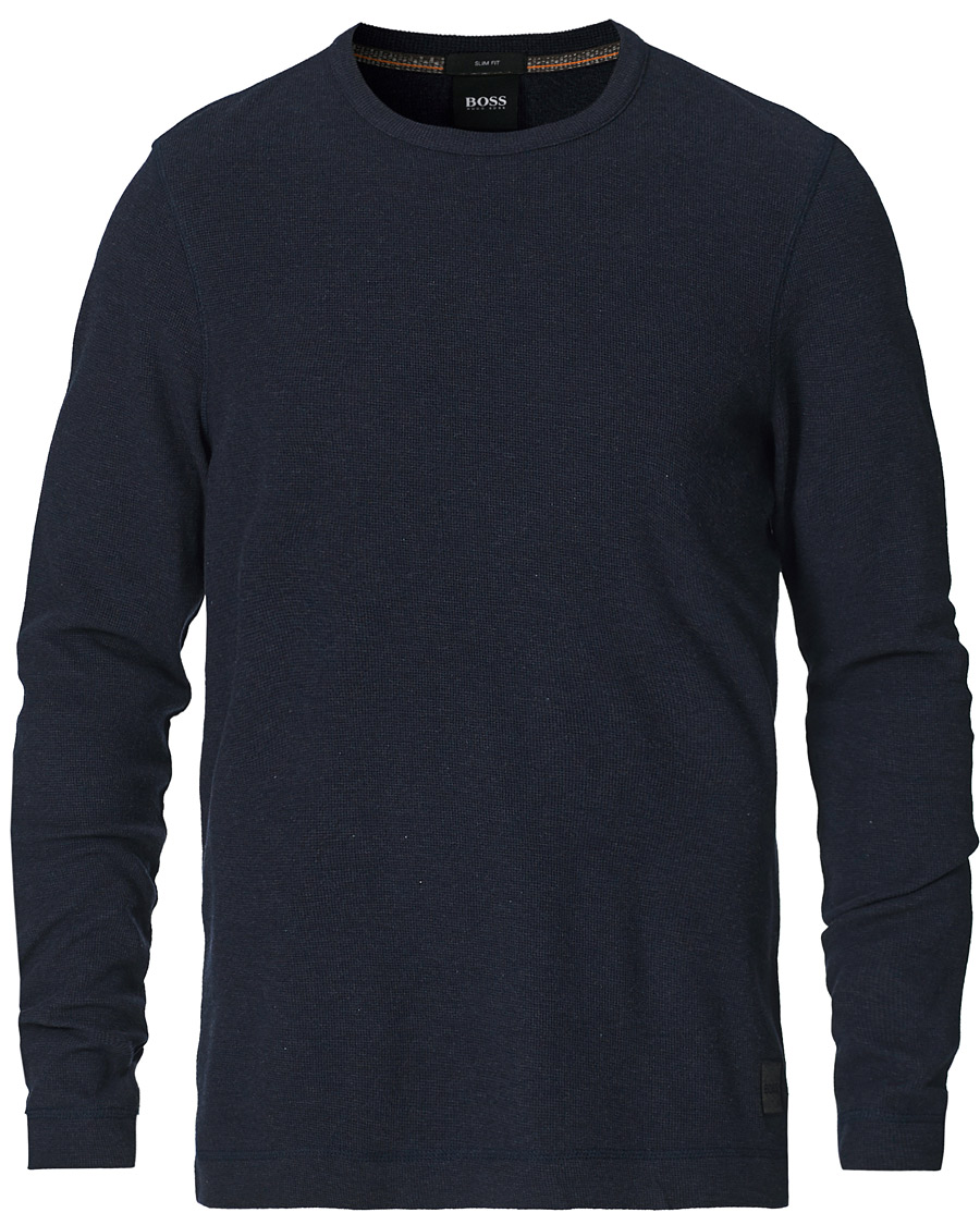Herr | Tröjor | BOSS ORANGE | BOSS Casual Tempest Sweater Dark Blue