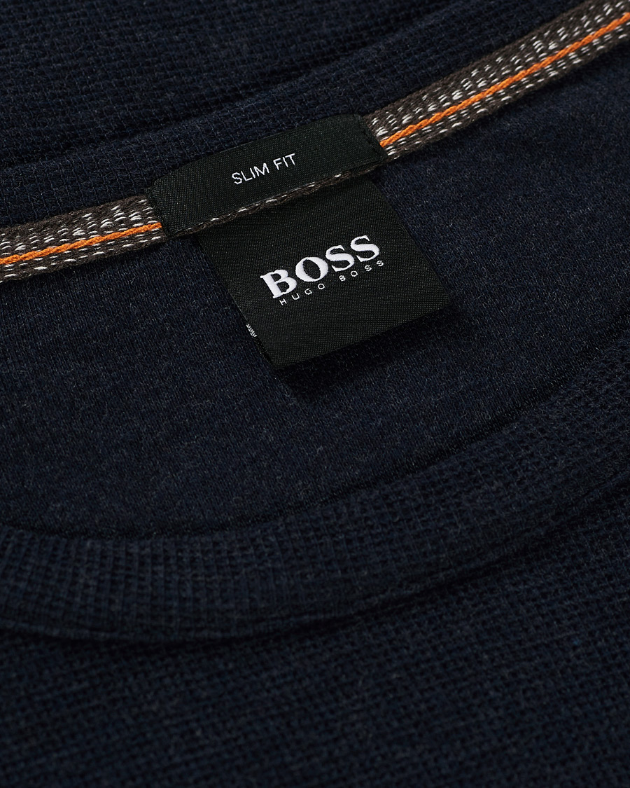 Herr | Tröjor | BOSS ORANGE | BOSS Casual Tempest Sweater Dark Blue