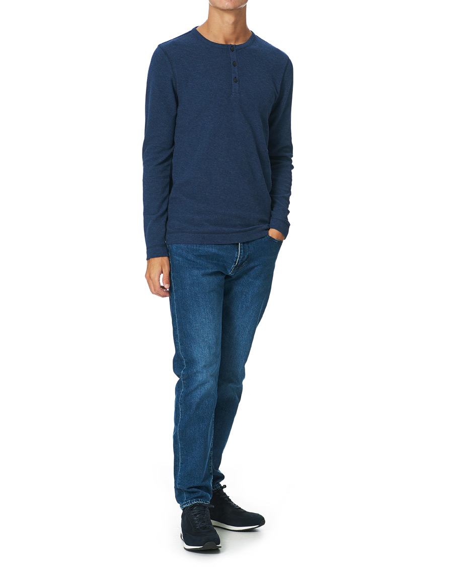 Herr | Tröjor | BOSS ORANGE | BOSS Casual Trix Fine Waffle Heather Dark Blue