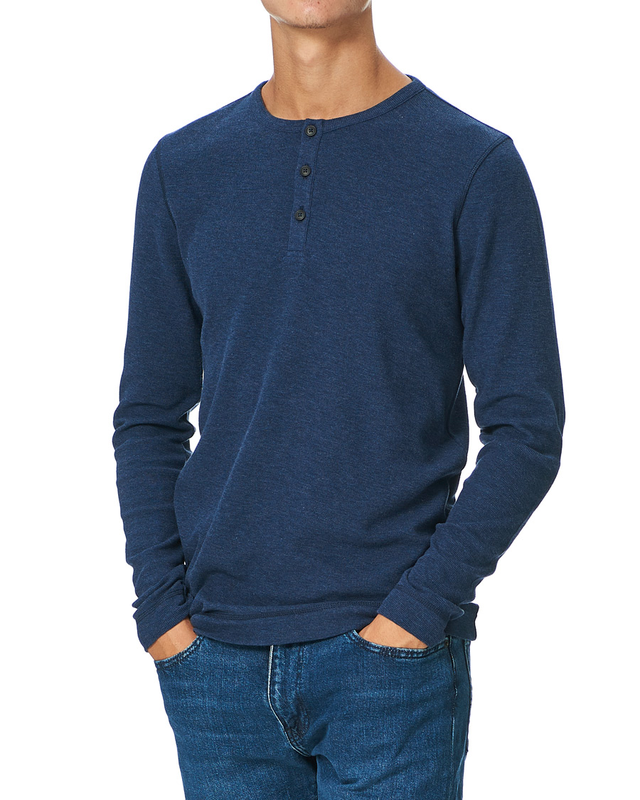 Herr | Tröjor | BOSS ORANGE | BOSS Casual Trix Fine Waffle Heather Dark Blue