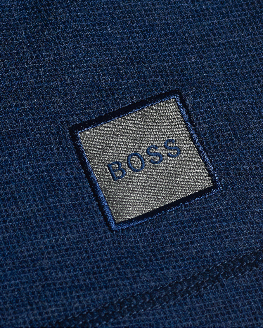 Herr | Tröjor | BOSS ORANGE | BOSS Casual Trix Fine Waffle Heather Dark Blue