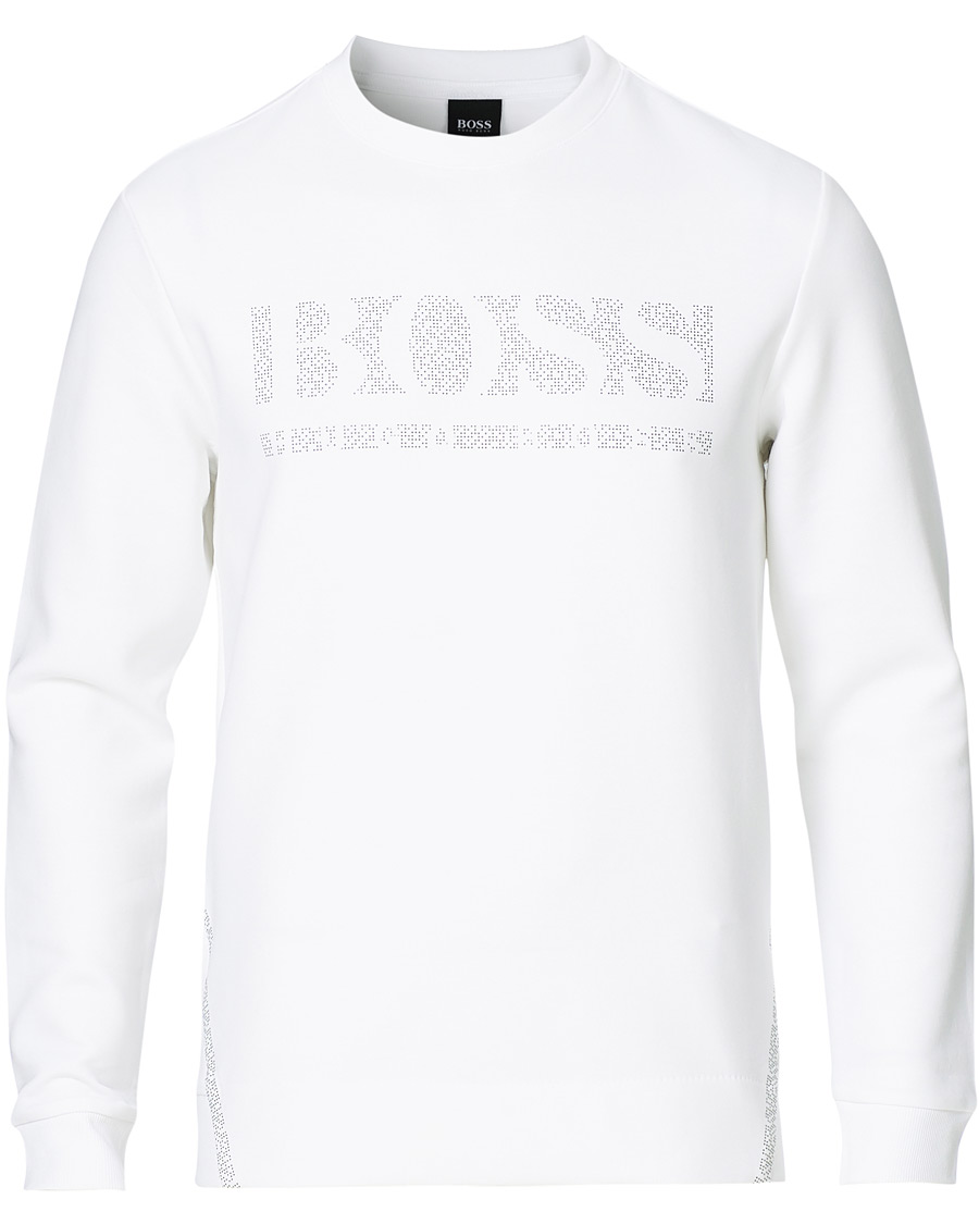 Herr | Tröjor | BOSS GREEN | BOSS Athleisure Salbo Iconic Crew Neck Sweatashirt White
