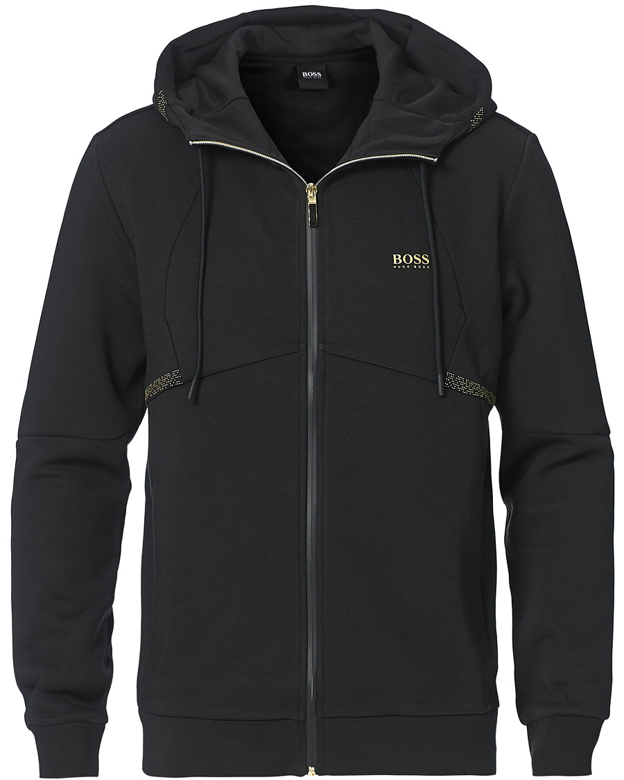 Herr | Tröjor | BOSS GREEN | BOSS Athleisure Saggy Full Zip Hoodie Black