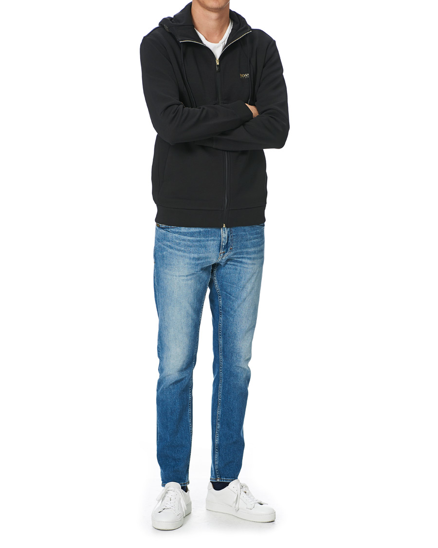 Herr | Tröjor | BOSS GREEN | BOSS Athleisure Saggy Full Zip Hoodie Black