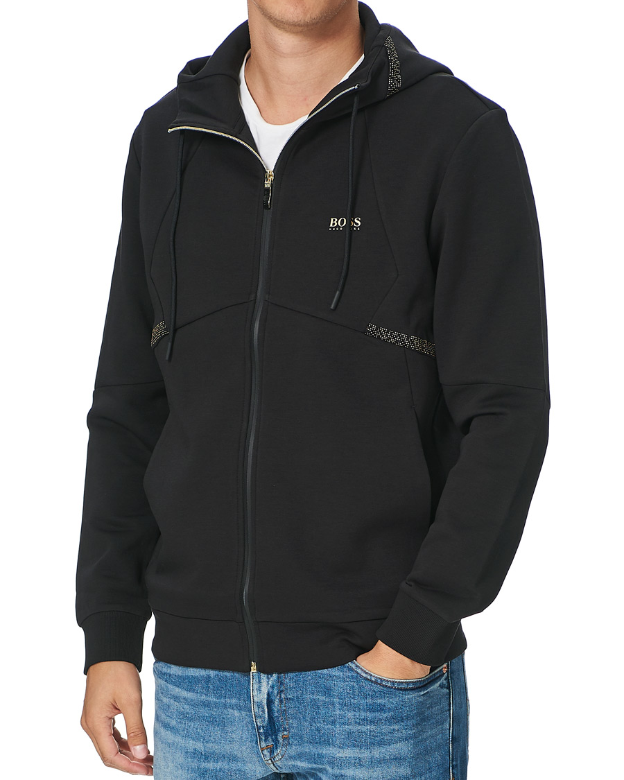 Herr | Tröjor | BOSS GREEN | BOSS Athleisure Saggy Full Zip Hoodie Black
