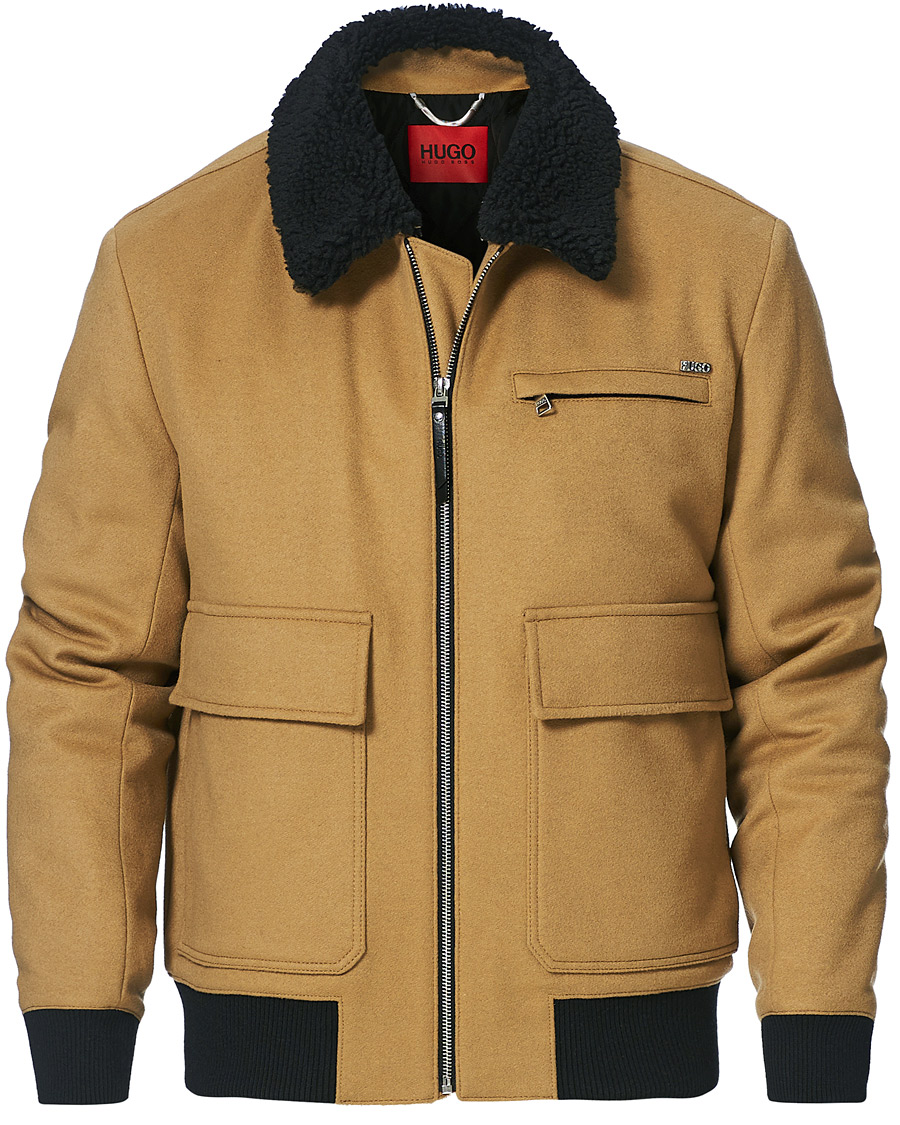 Herr | Jackor | HUGO | Bavi Shearling Jacket Medium Beige