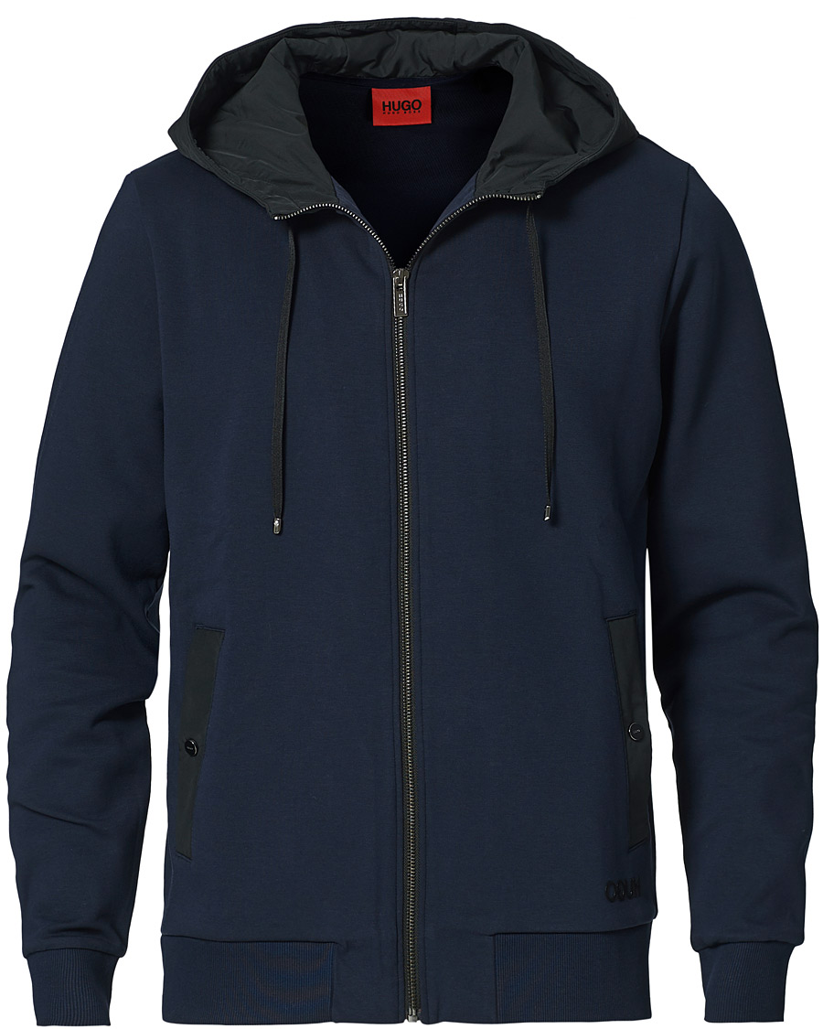 Herr | Tröjor | HUGO | Dintonic Shine Full Zip Hoodie Dark Blue