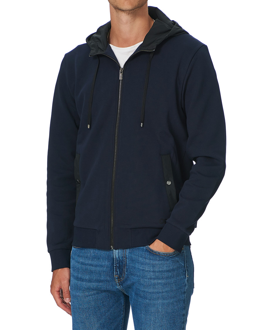 Herr | Tröjor | HUGO | Dintonic Shine Full Zip Hoodie Dark Blue