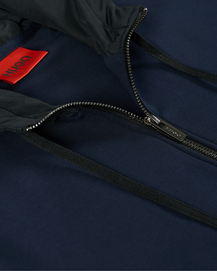 Herr | Tröjor | HUGO | Dintonic Shine Full Zip Hoodie Dark Blue